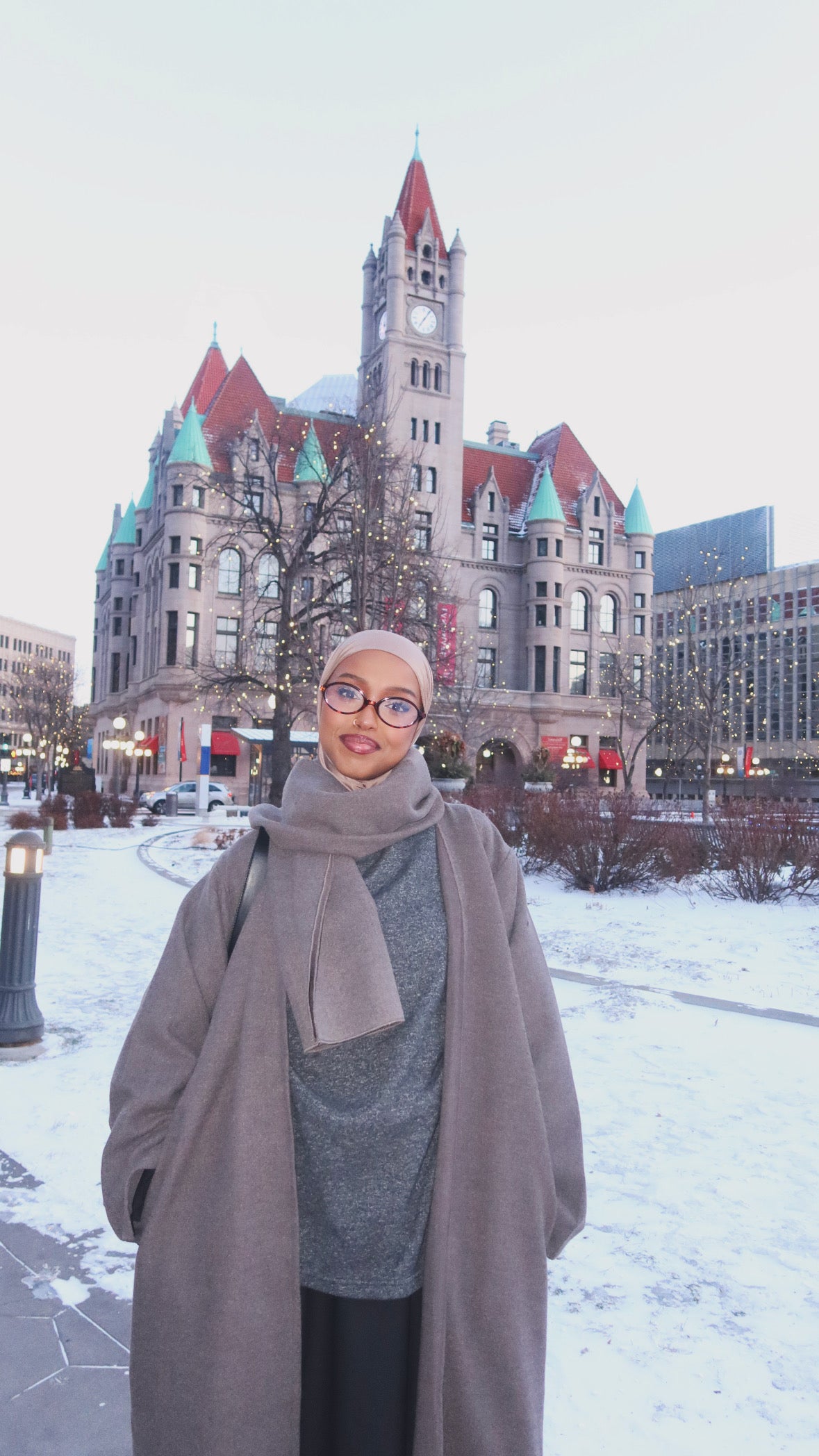 Smooth wool Abaya Coat