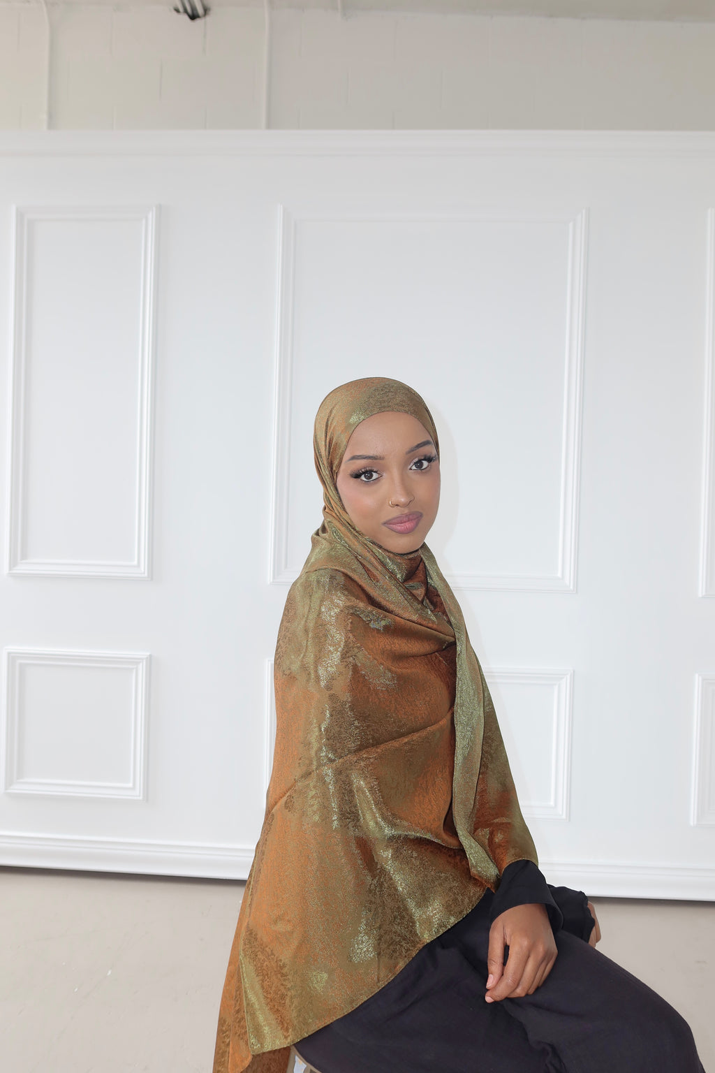 Woven Satin Jacquard Hijab