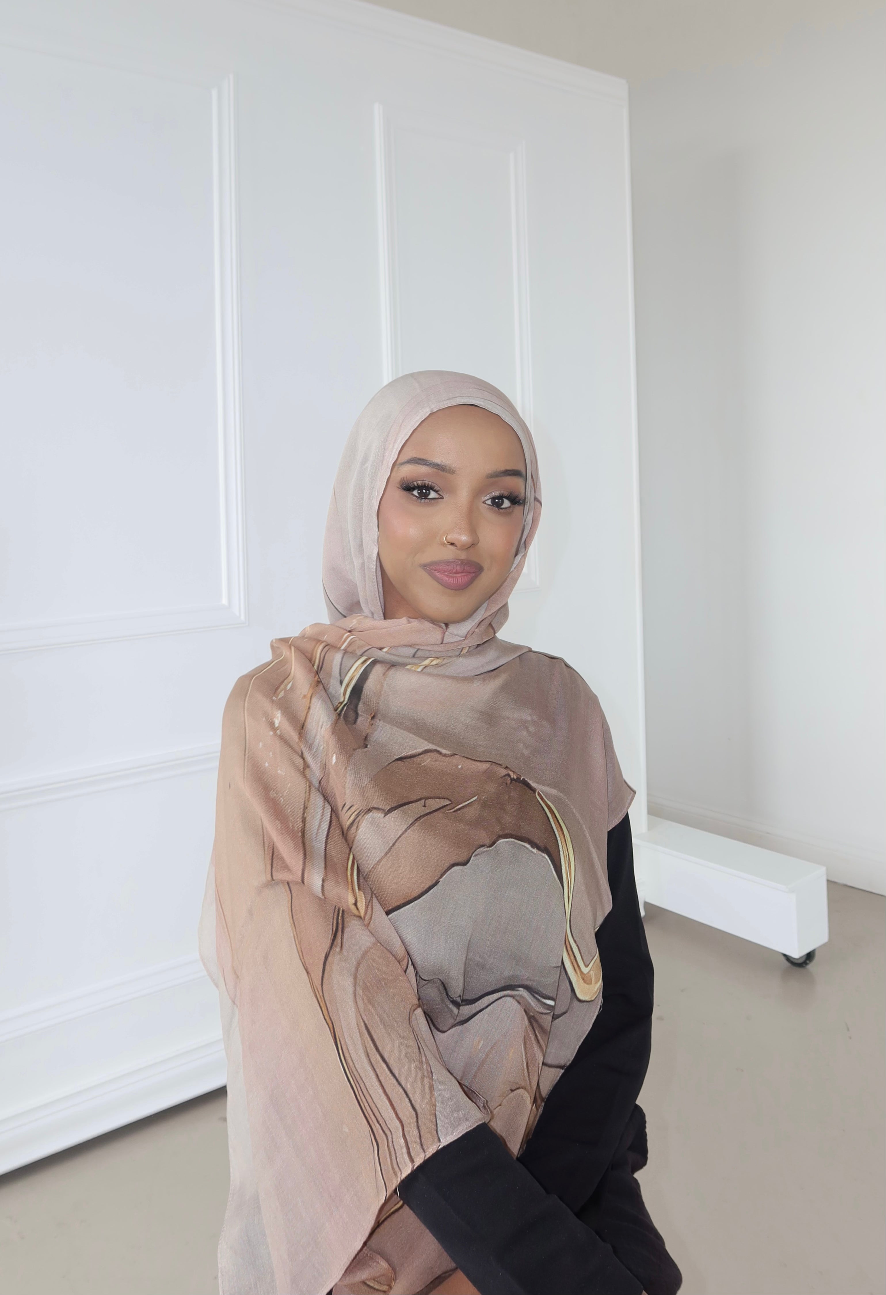 Desert Gold Printed Modal Hijab