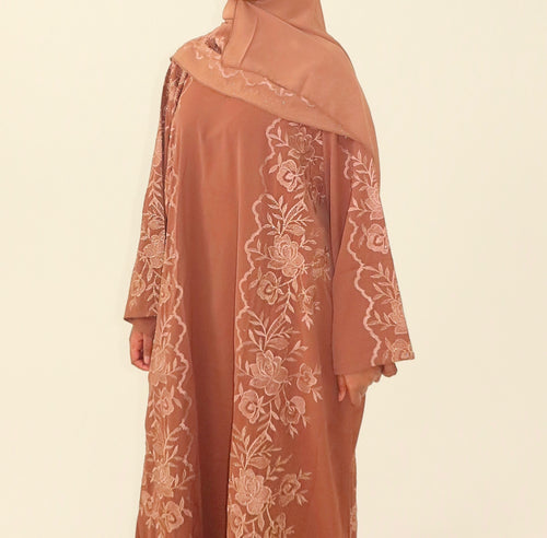 Bloom Embroidered Closed Abaya Set