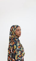 Butterfly Print Jersey Hijab