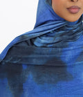 Blue Cloud Print Jersey Hijab