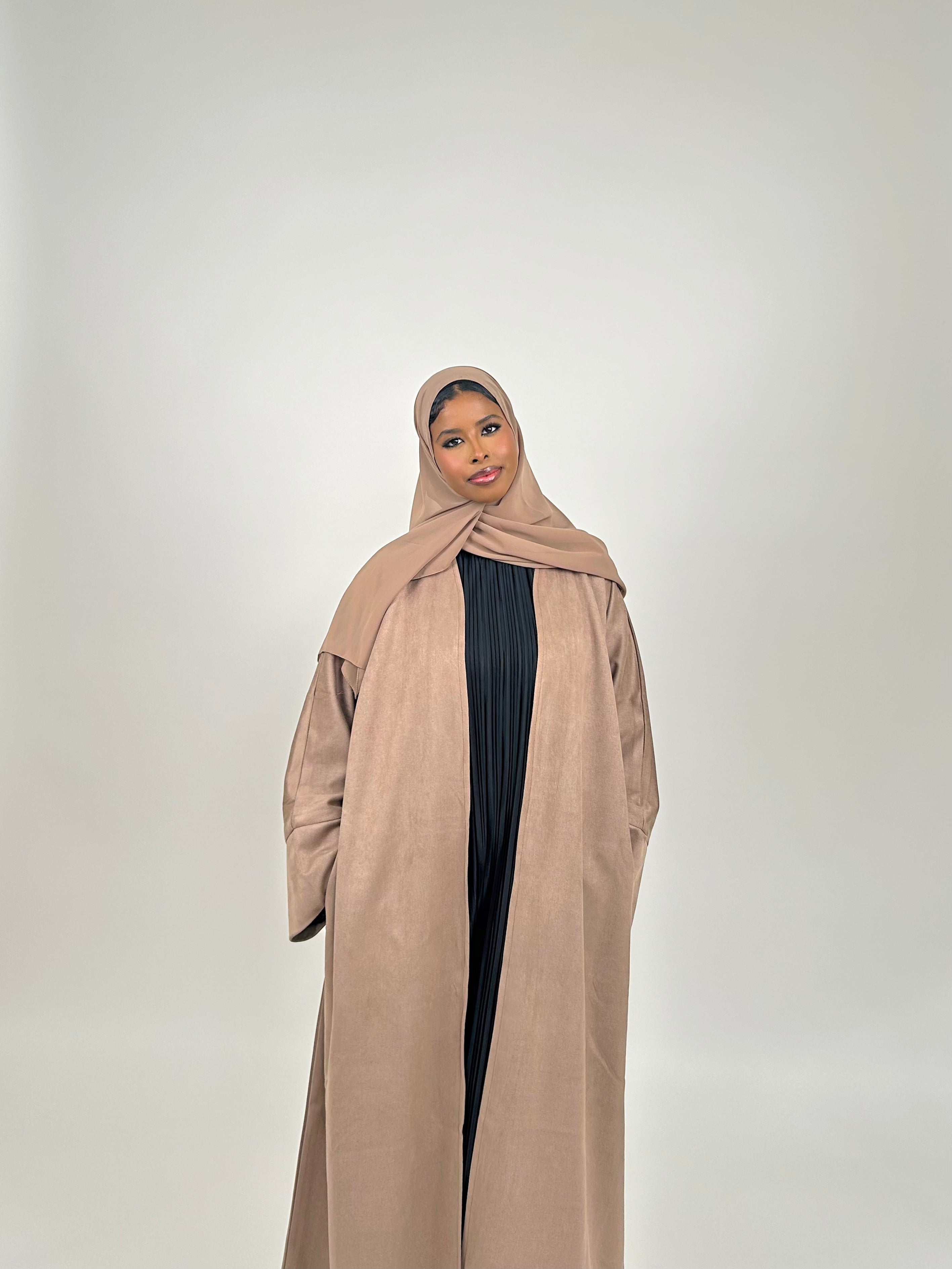 SUEDE ABAYA COAT