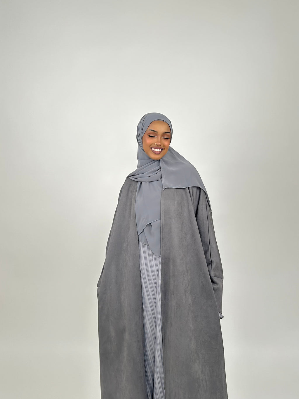 SUEDE ABAYA COAT