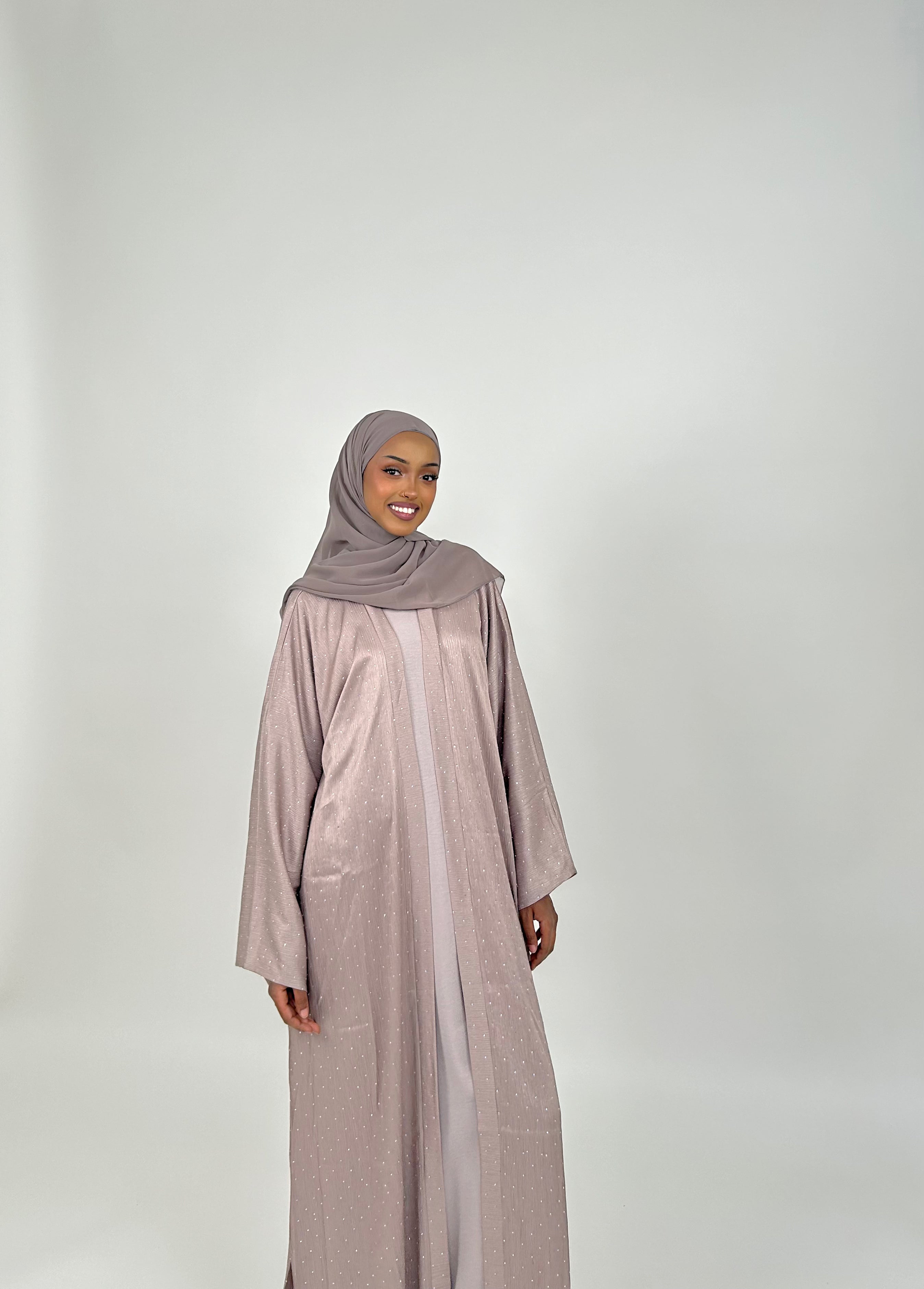 Rhinestoned 3-Piece Abaya