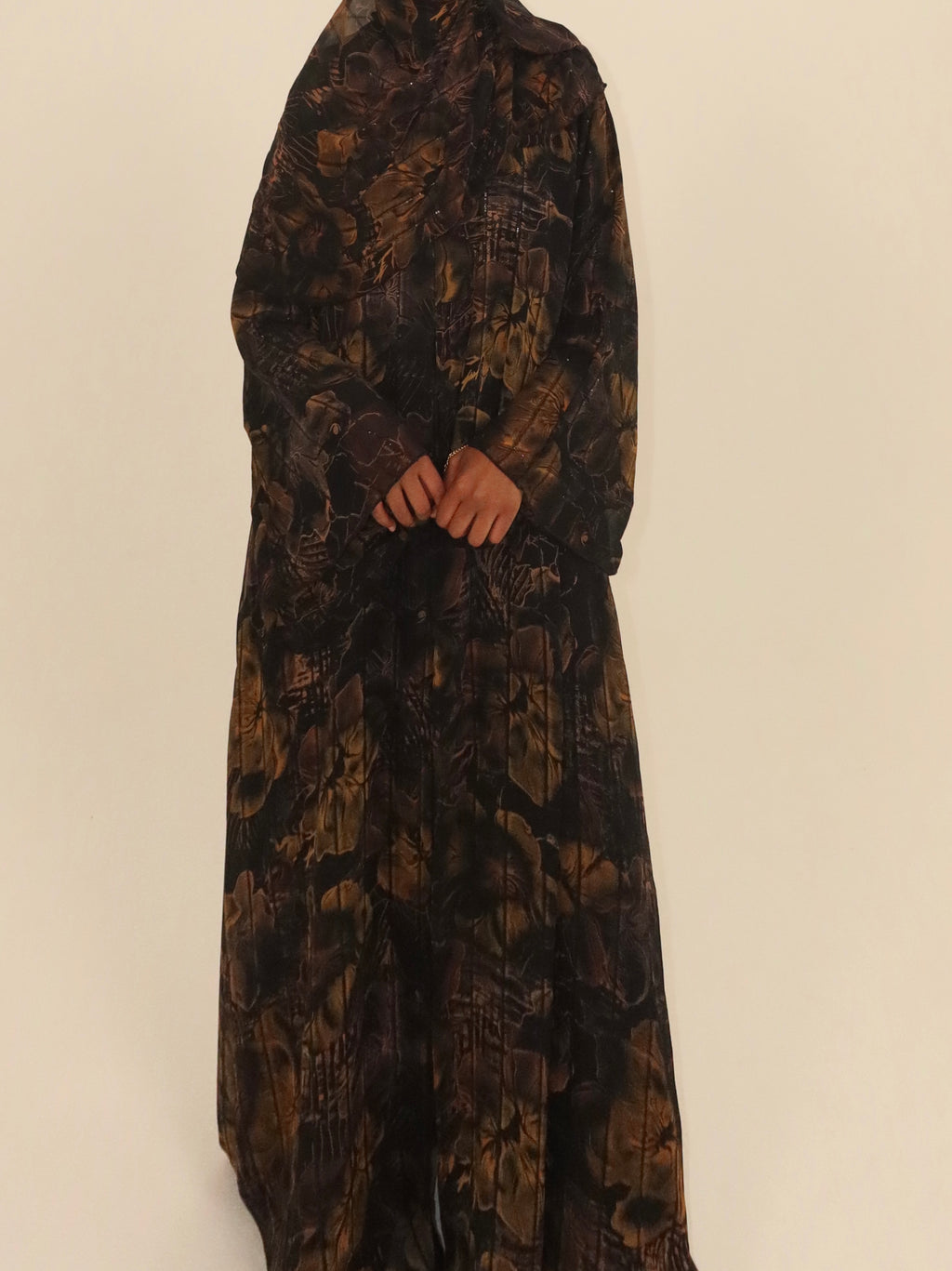 Fall Floral Open Abaya