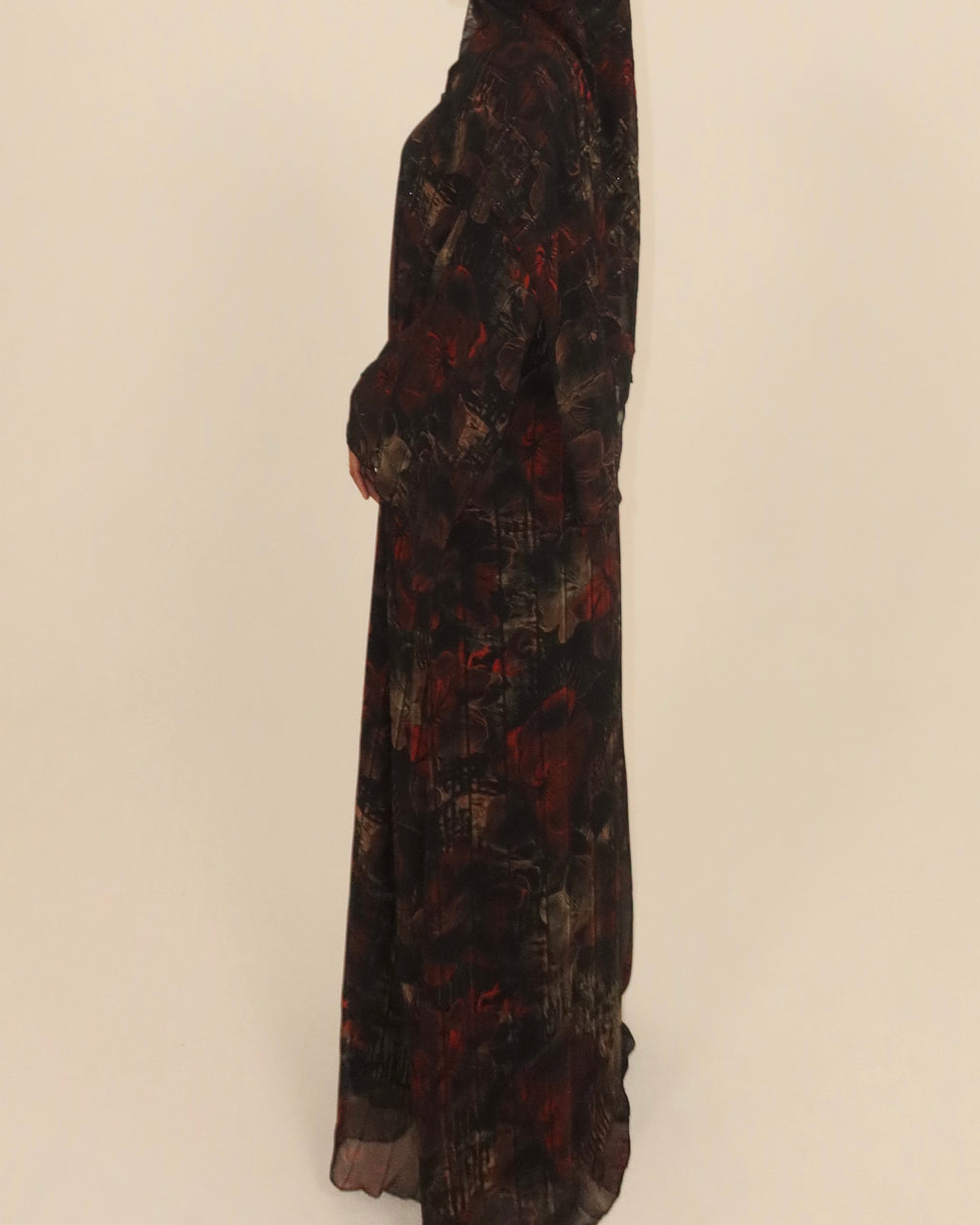 Fall Floral Open Abaya