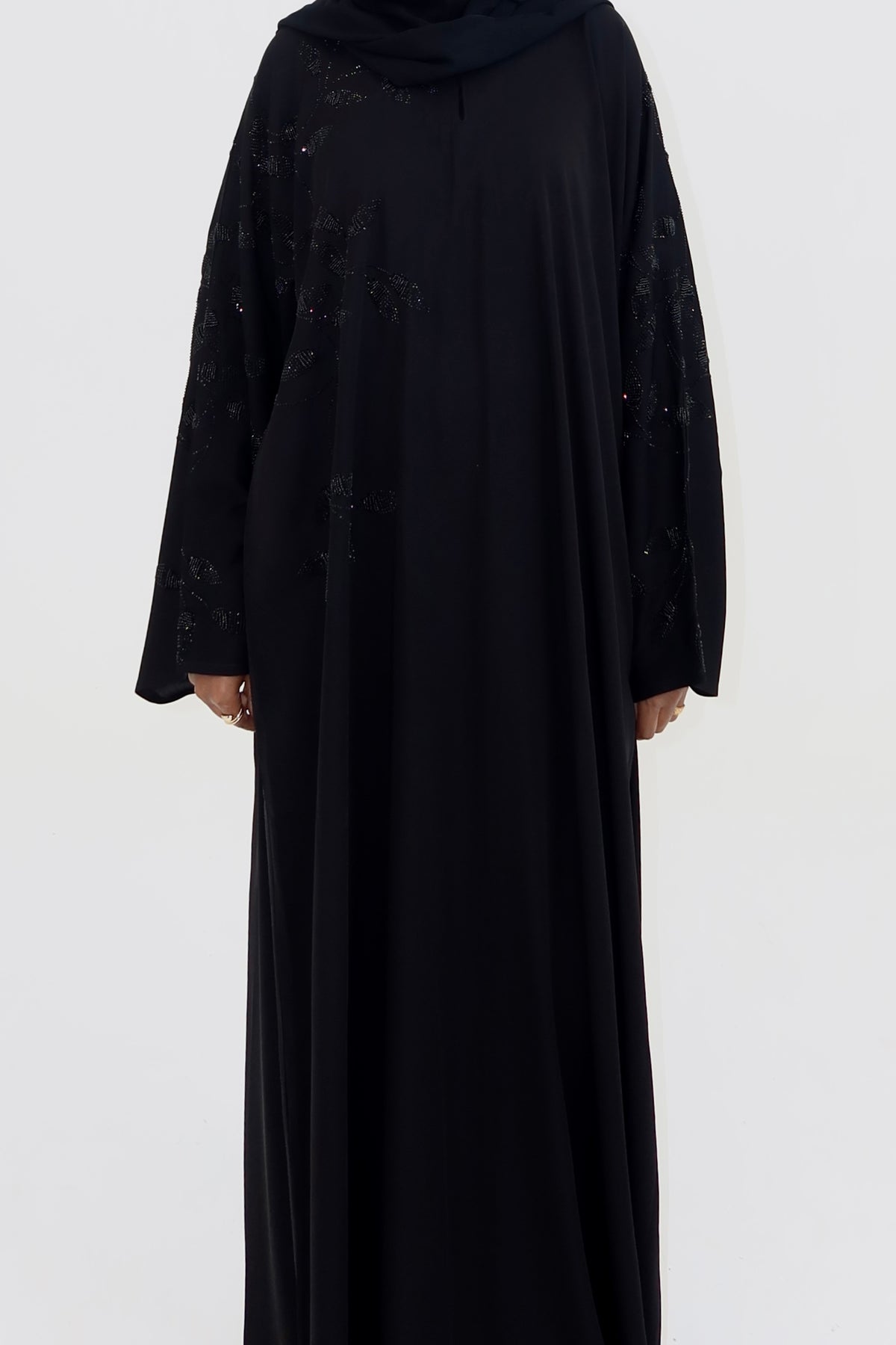 Classic Leaf Stitch Abaya
