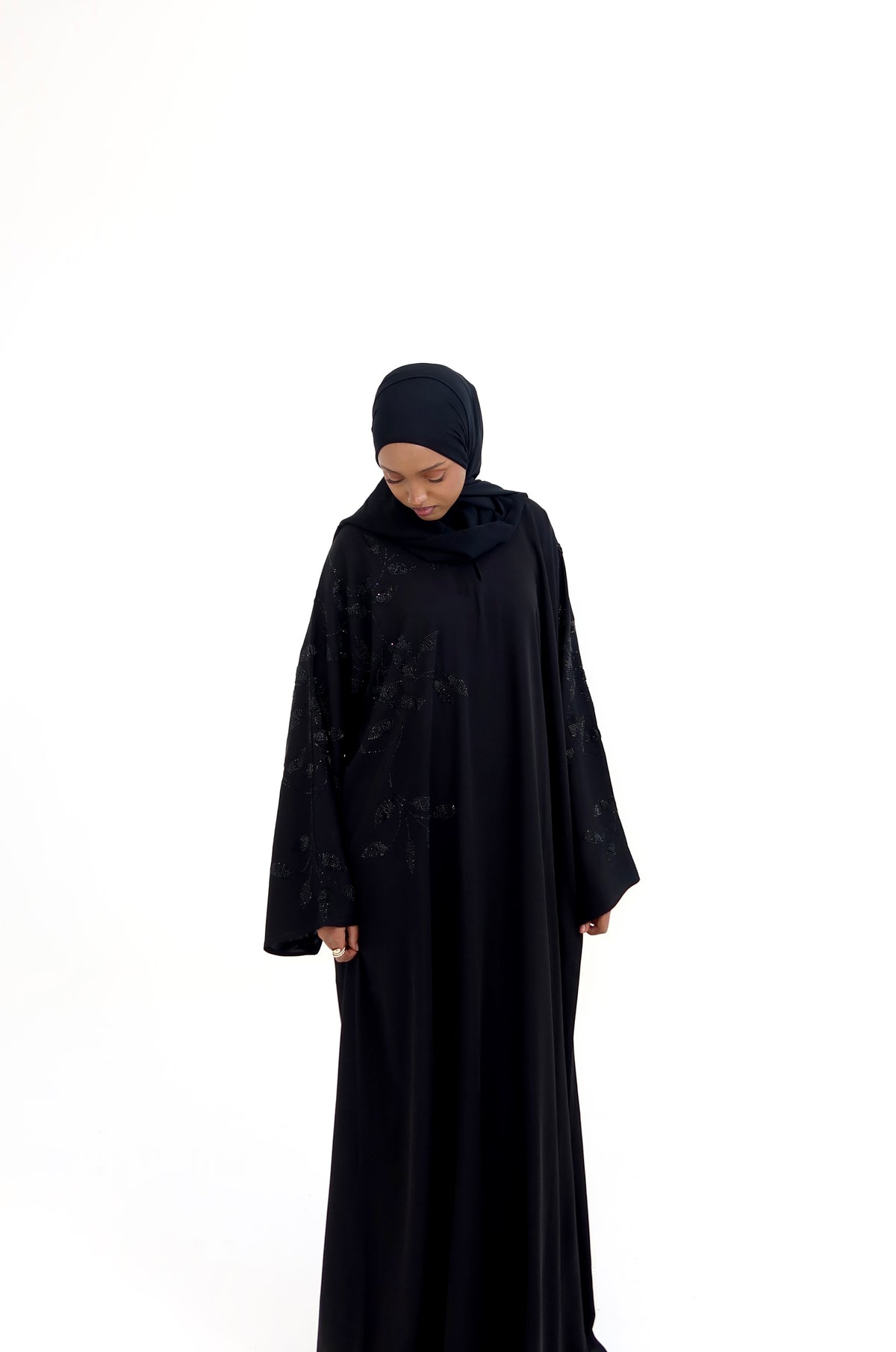 Classic Leaf Stitch Abaya