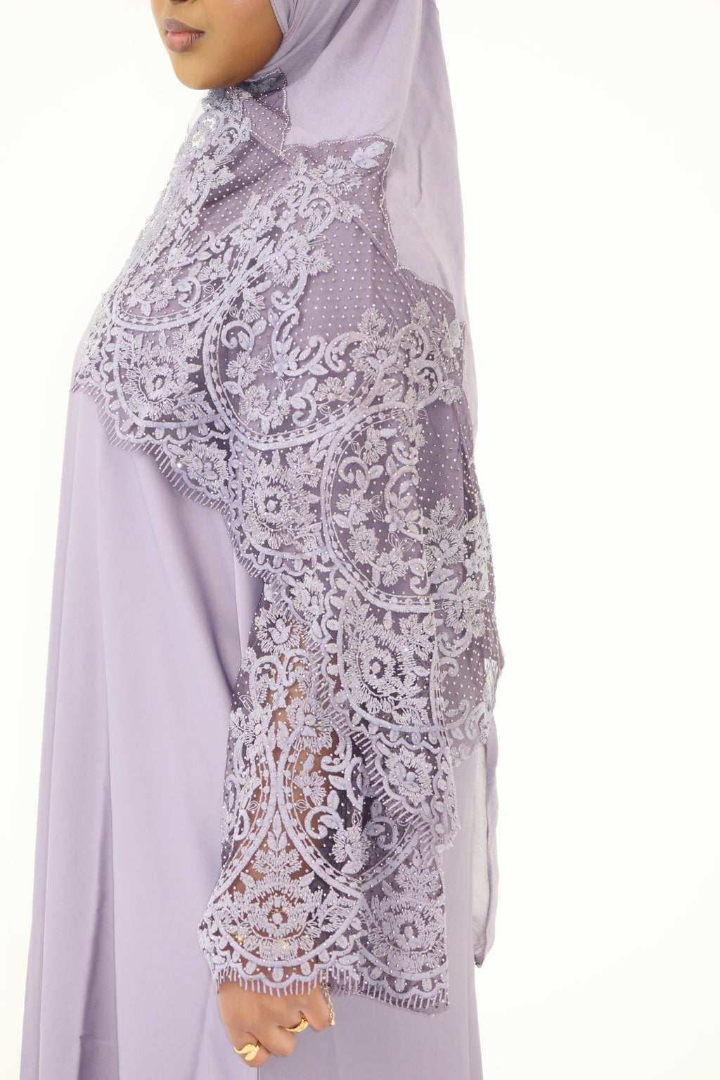 Laced Arm Abaya
