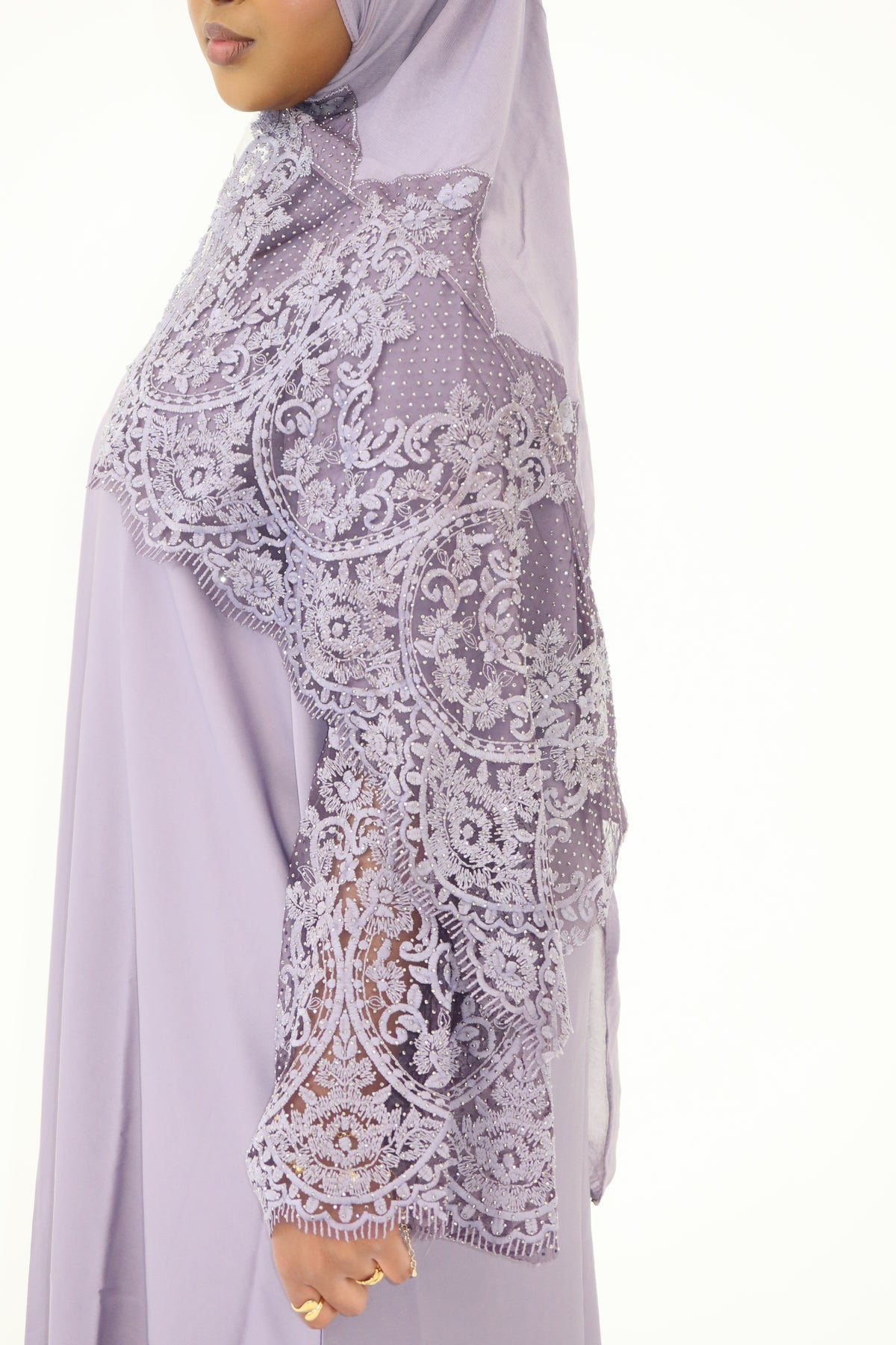 Laced Arm Abaya