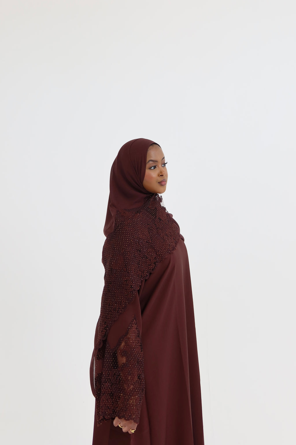 Laced Arm Abaya