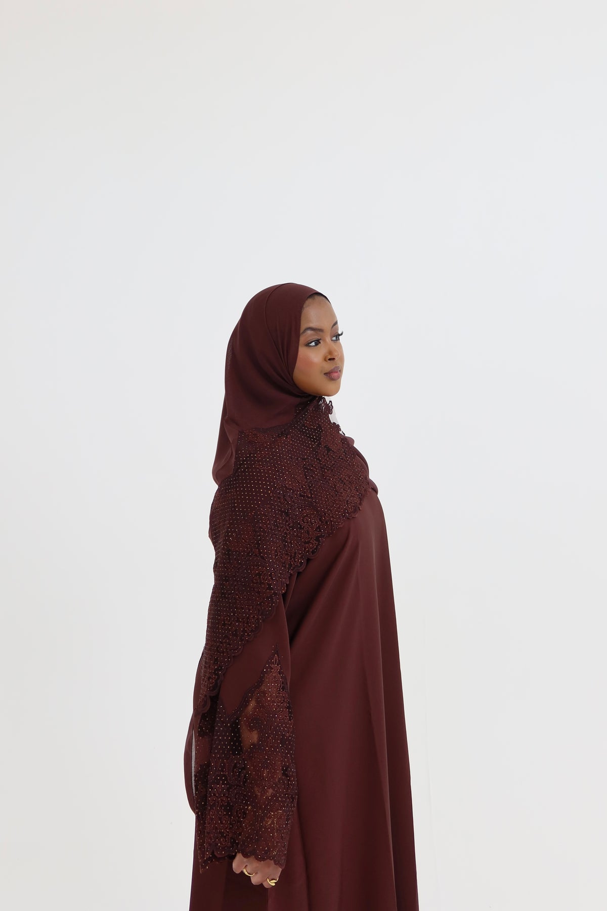 Laced Arm Abaya