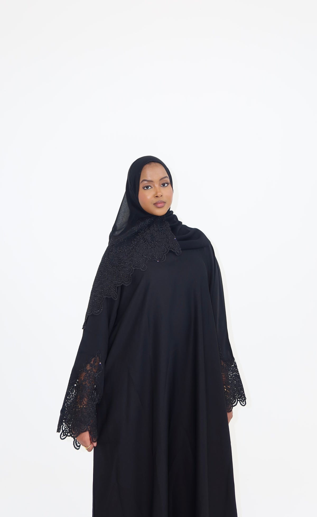 Laced Arm Abaya