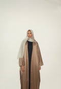 Satin & Organza Wide Sleeve Abaya Set